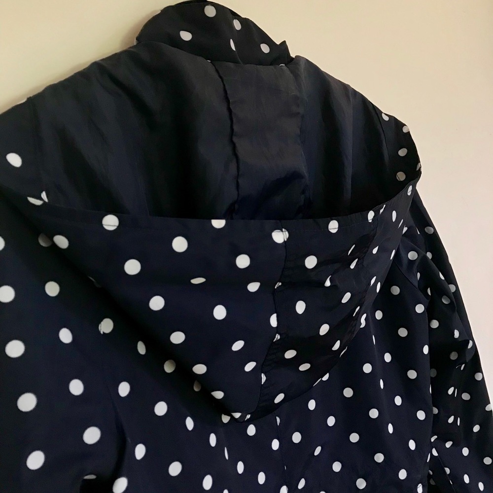 Navy Polka Dot Merona Rain Jacket